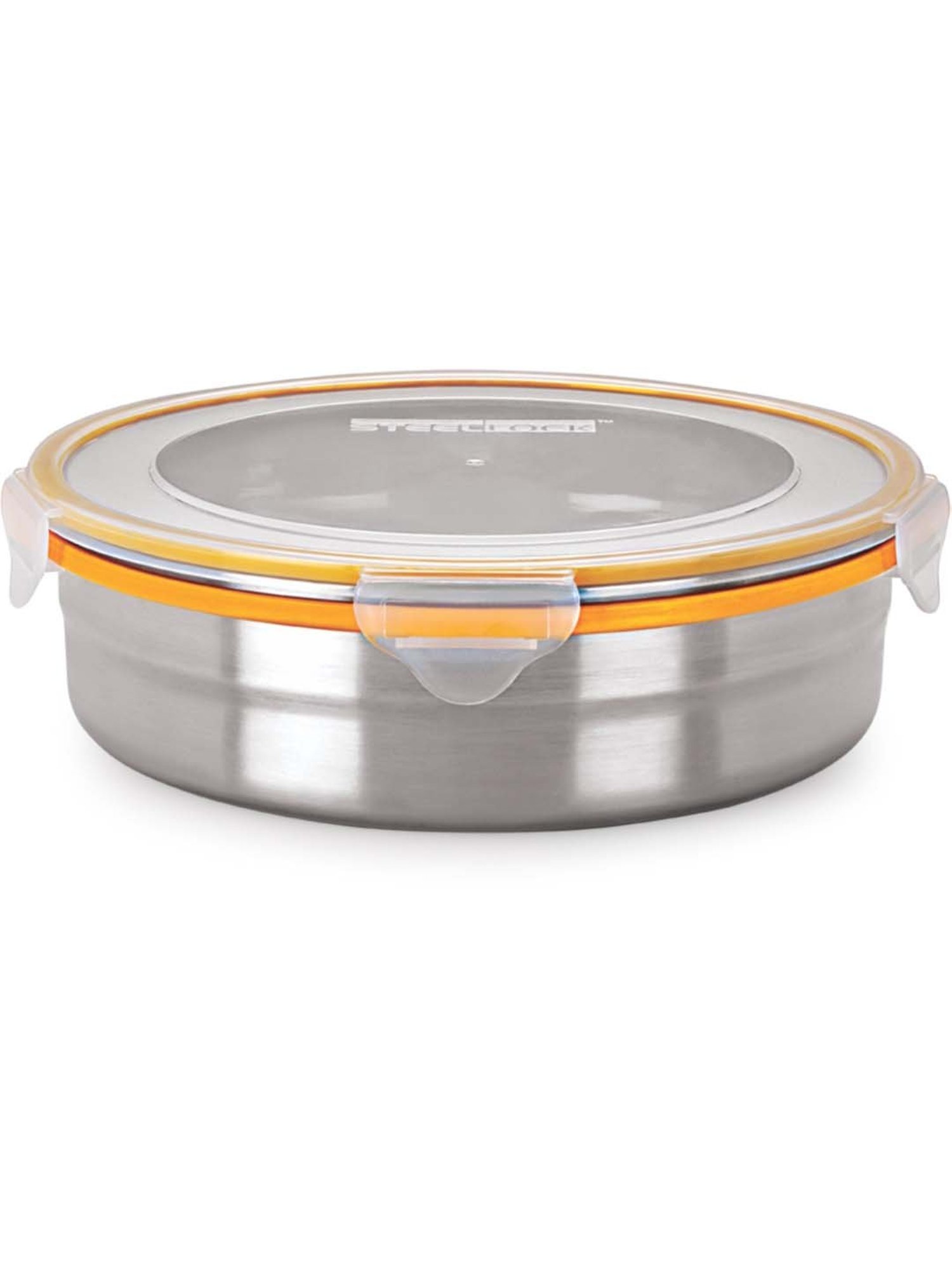 Steel Lock Yellow & Silver Stainless Steel Storage Containers (1700 ml) - Set of 6