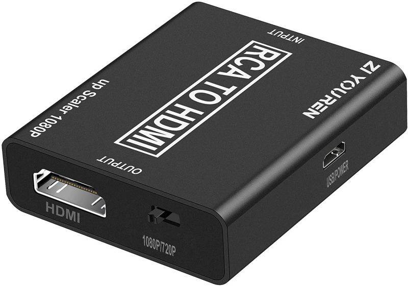 RCA to HDMI Converter 1080P RCA Composite CVBS Video Audio Converter Adapter Supporting PAL/NTSC for TV/PC/ PS3/ STB/Xbox VHS/VCR/Blue-Ray DVD Players