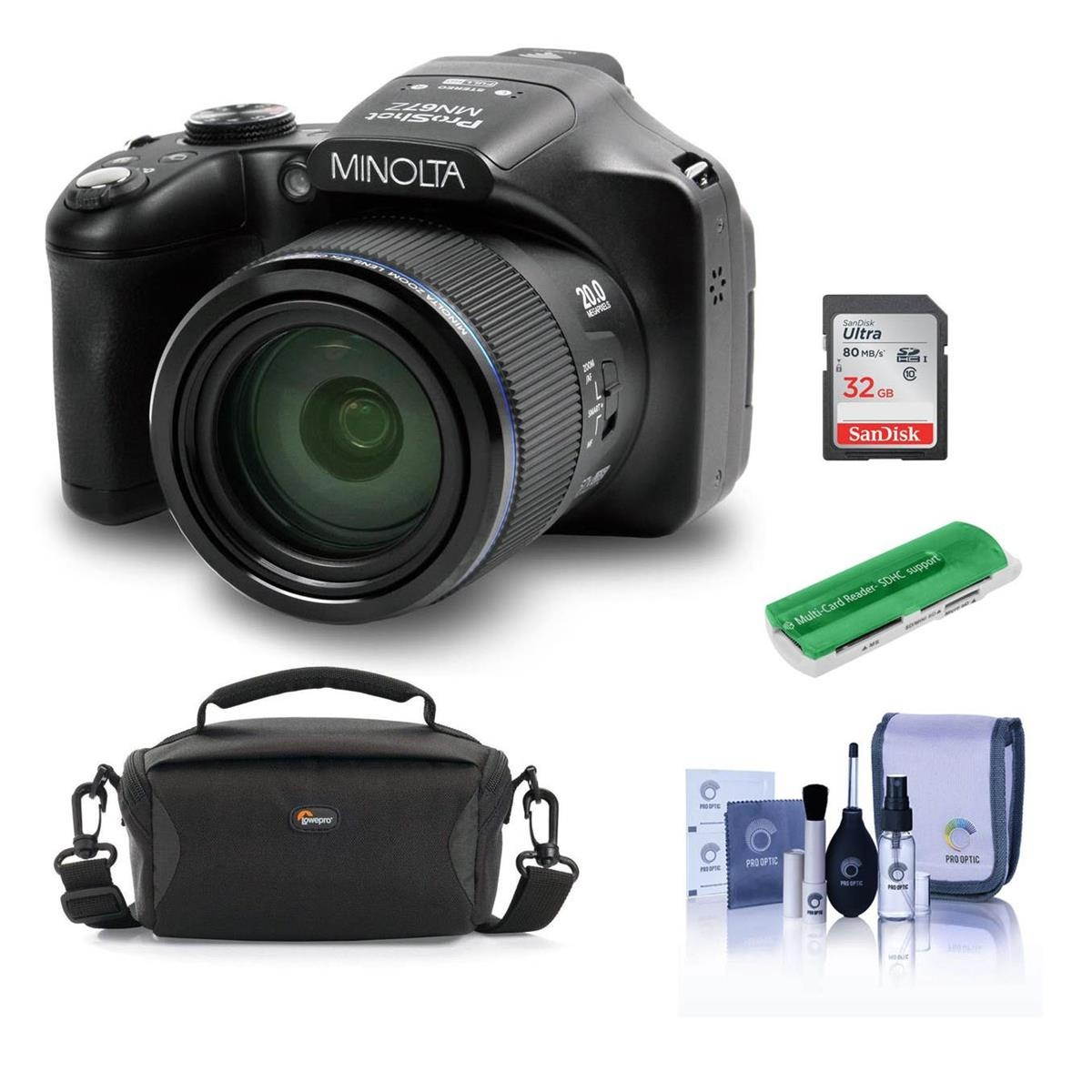 Minolta MN67Z 20MP FHD Wi-Fi Camera Black,  With Accessory Kit #MN67Z-BK A