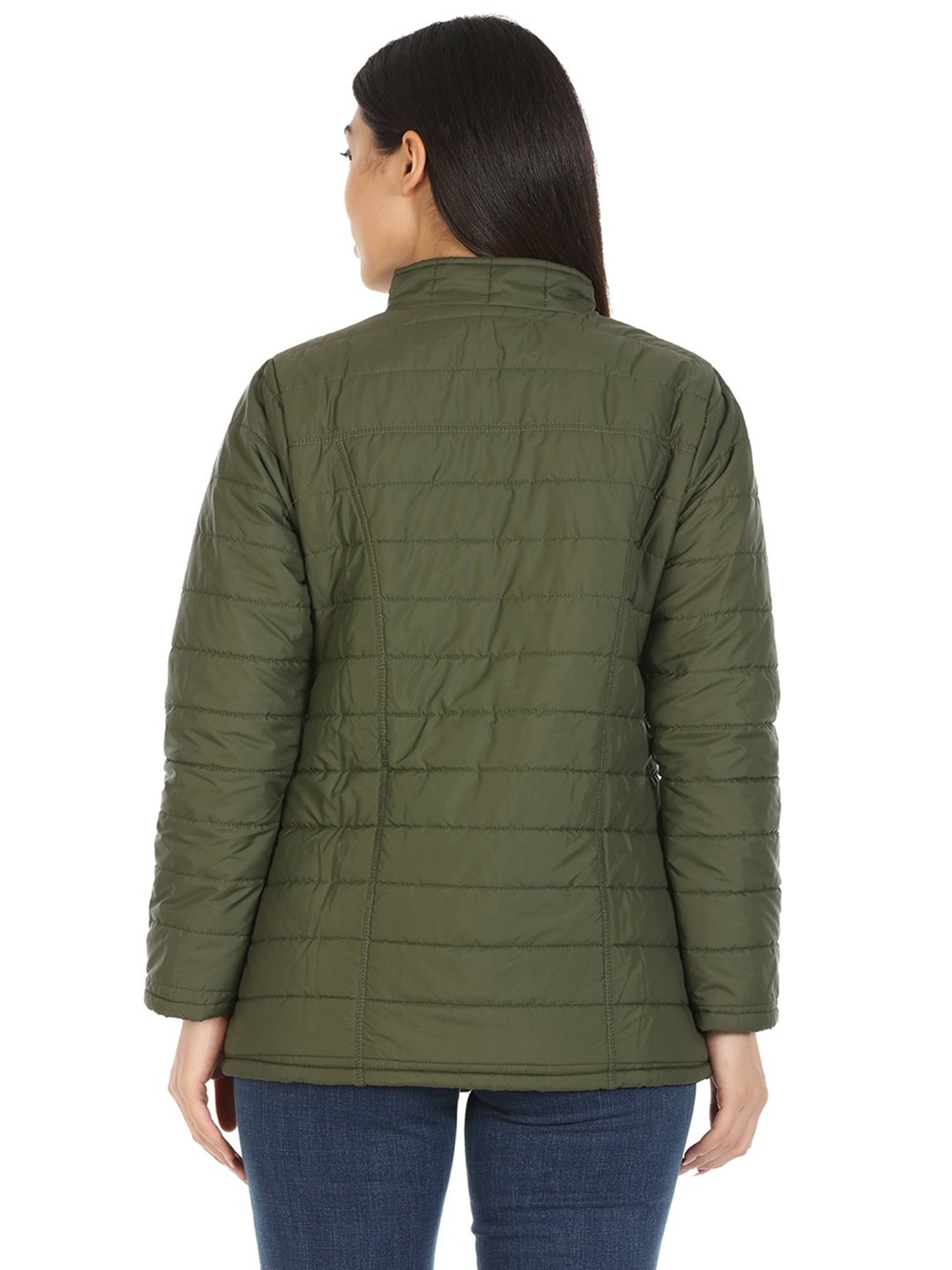 Mustard Olive Puffer Jacket