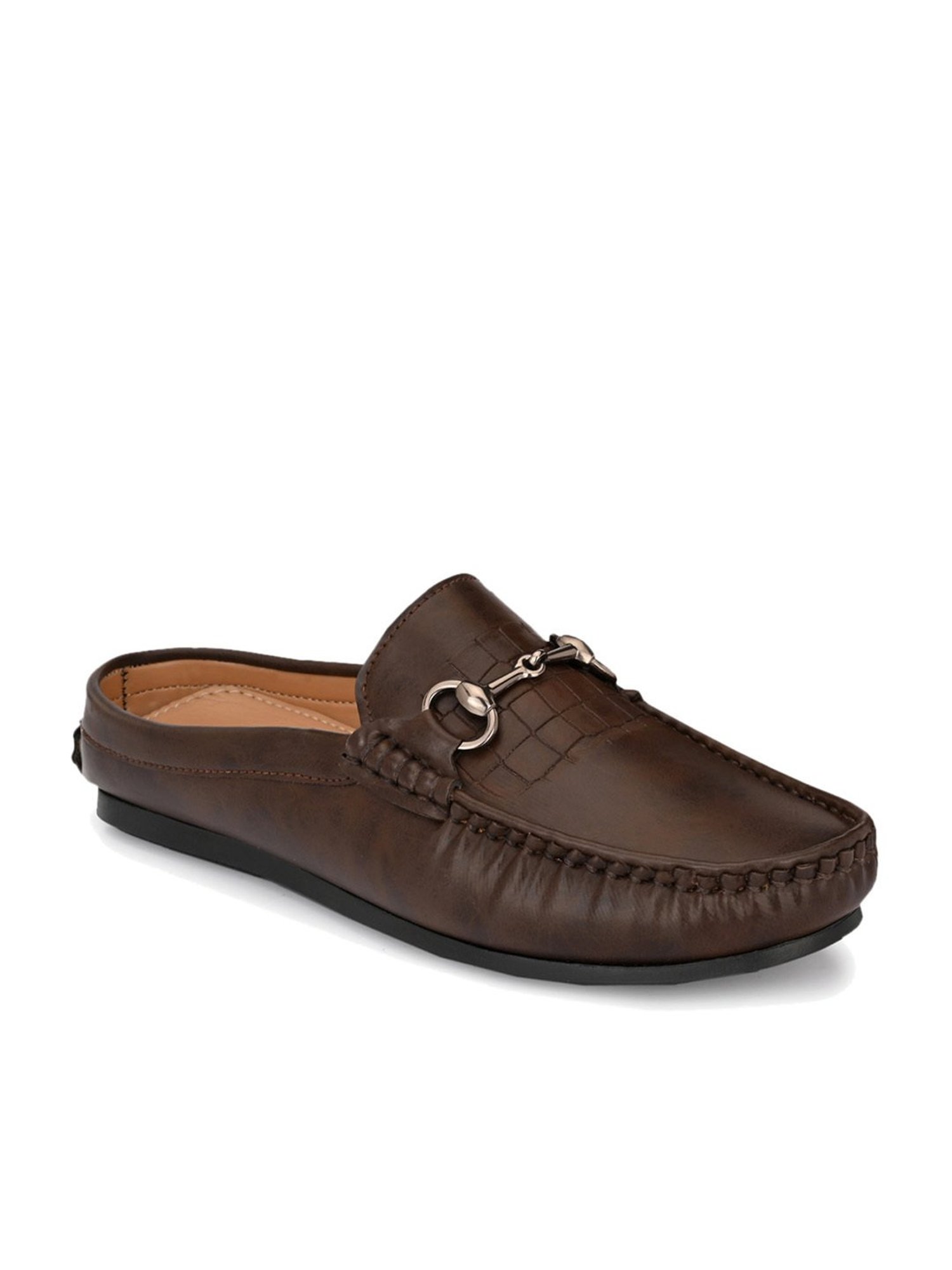El Paso Men's Brown Mule Shoes