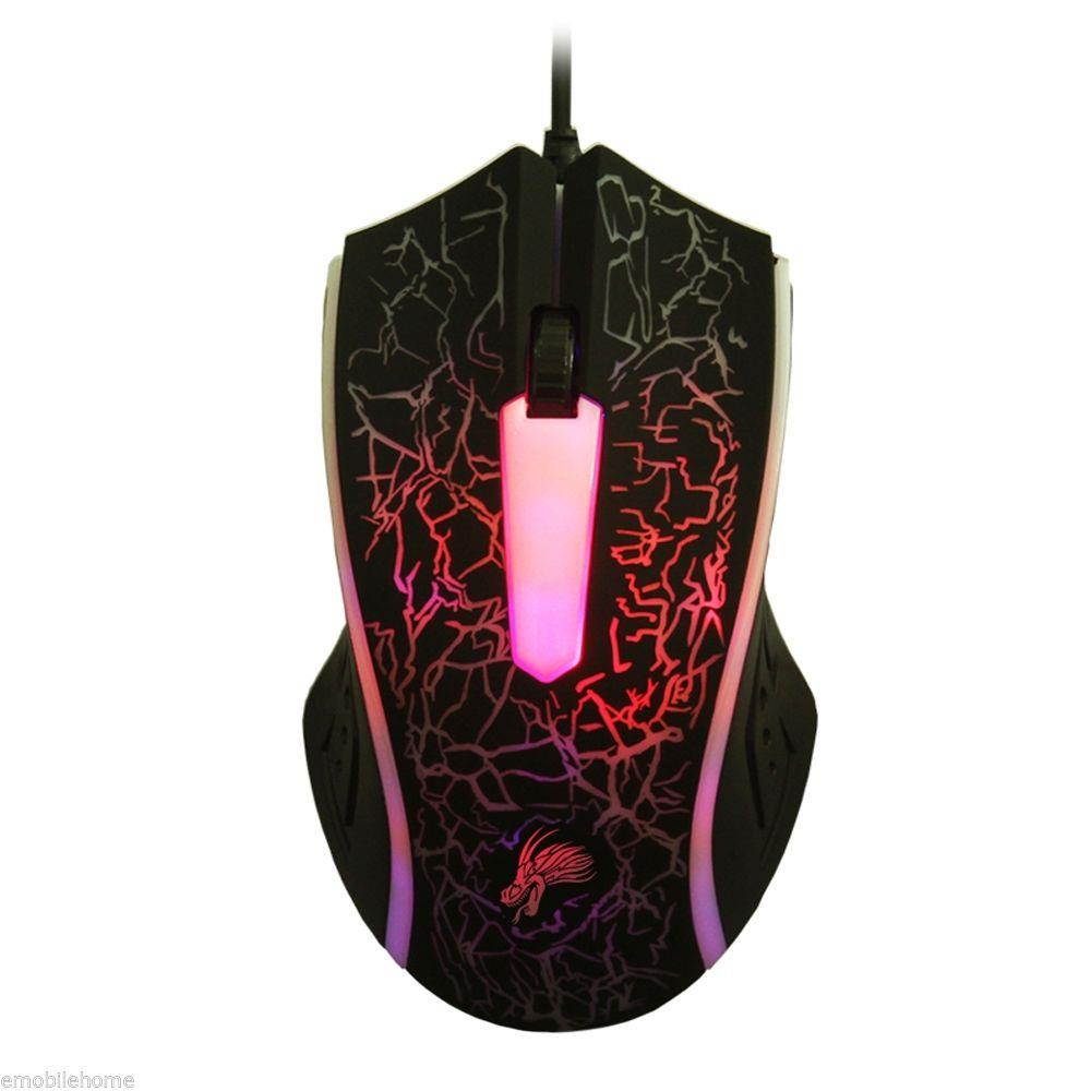 X7 USB Wired Optical 2400DPI Gaming Mouse Game Mice Ergonomic design LED backlit