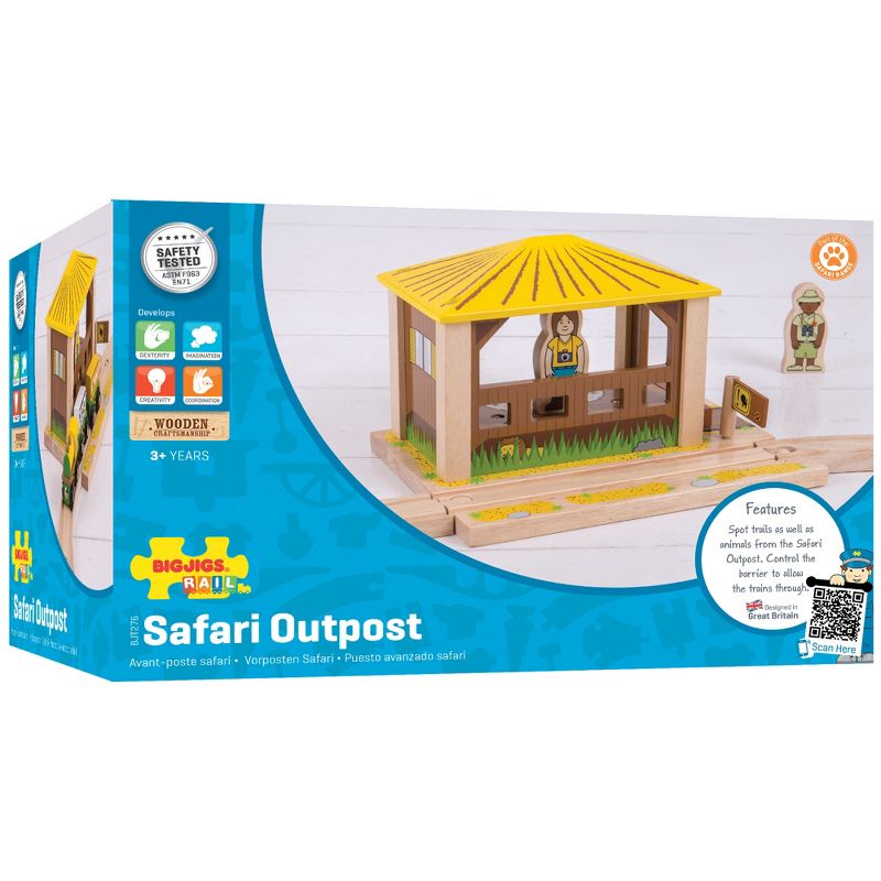 Bigjigs Rail Safari Outpost Wooden Railway Train Set Accessory