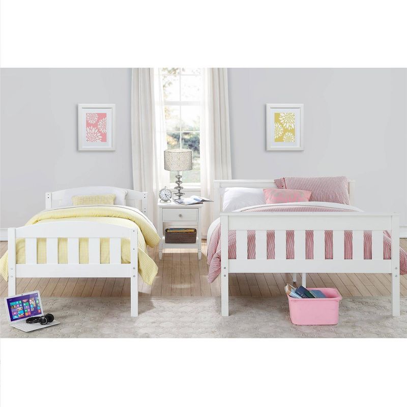 Twin Over Full Tate Bunk Bed White - Dorel Living