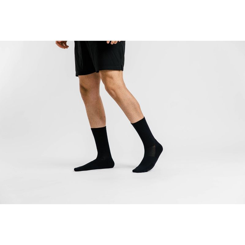 Pair of Thieves Men's 3pk Crew Athletic Socks - Black 13-15