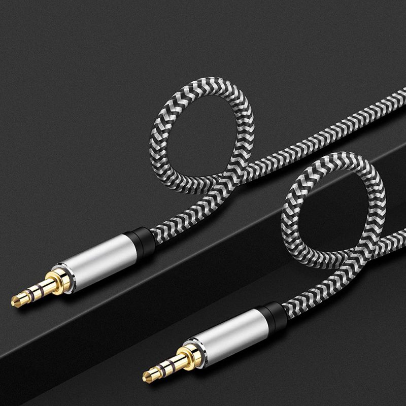 SatelliteSale 3.5mm Male to Male Nylon Audio Stereo Cable 6 Feet