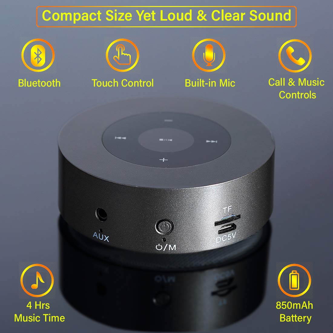 Compact iCute Bluetooth Wireless Speaker - American Flag