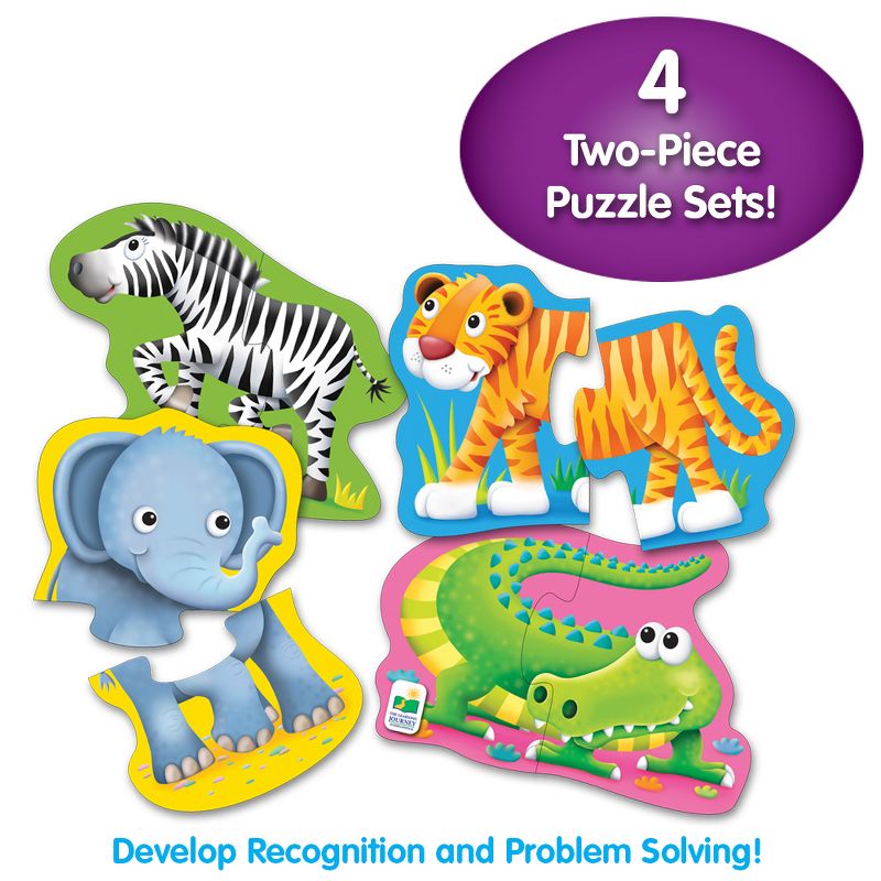 The Learning Journey My First Shaped Puzzle Safari Friends 4 two piece puzzles