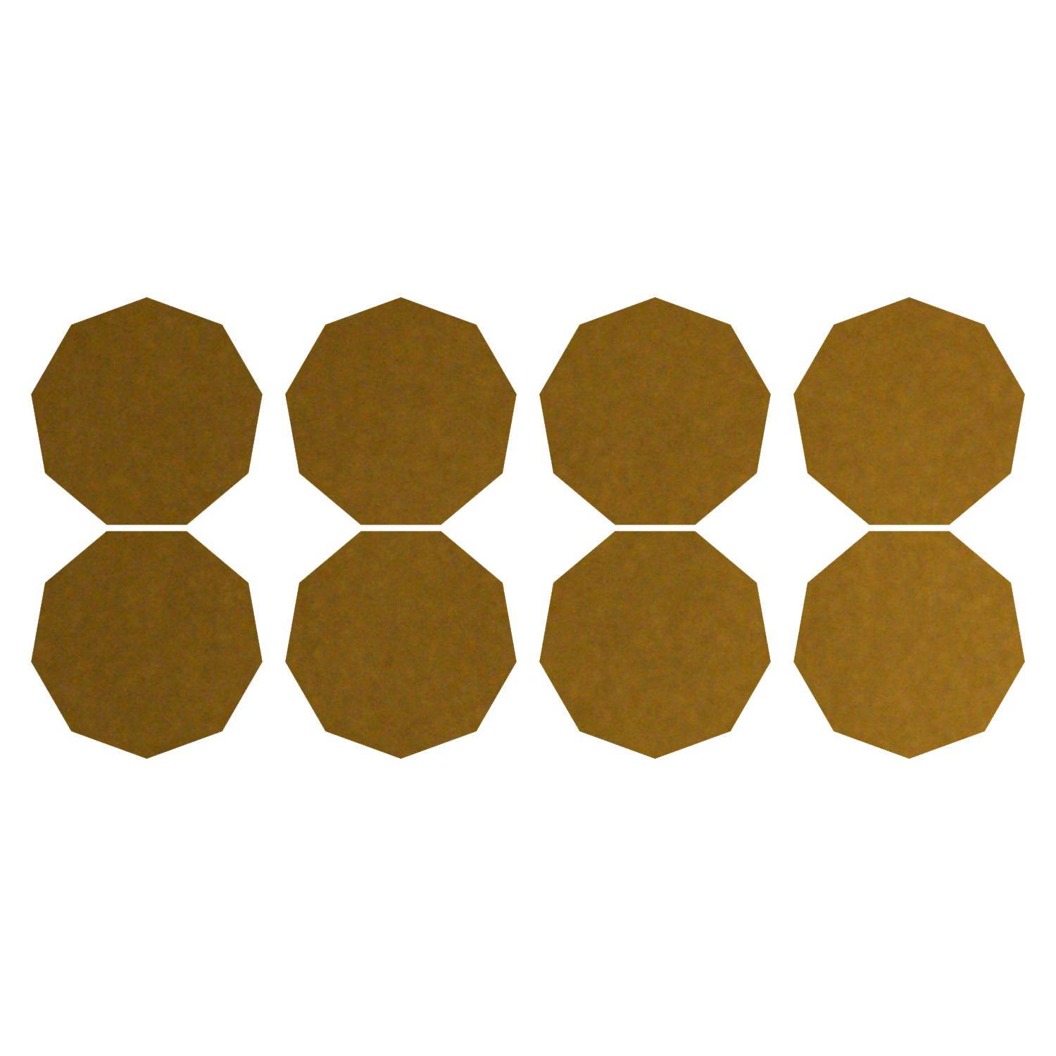 LiteMark 2 Inch Blue Nonagon Decals - Pack of 80