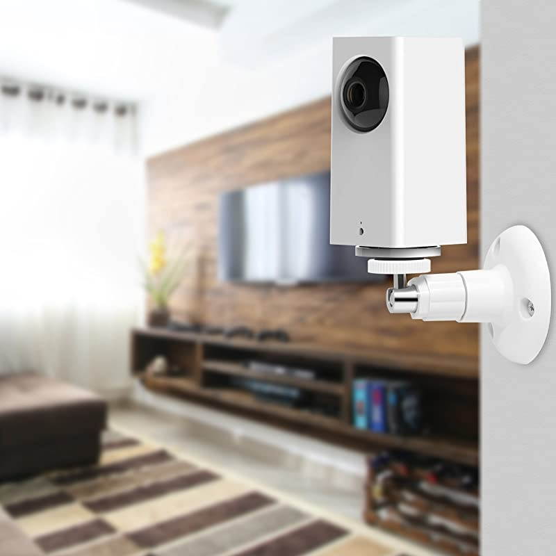 Wall Mount Compatible with Wyze Cam Pan & Wyze Cam V3, Adjustable Indoor Outdoor Mount Compatible with WyzeCam Pan, WyzeCam Outdoor, WyzeCam V3 or Other Cam with Same Interface 2 Pack