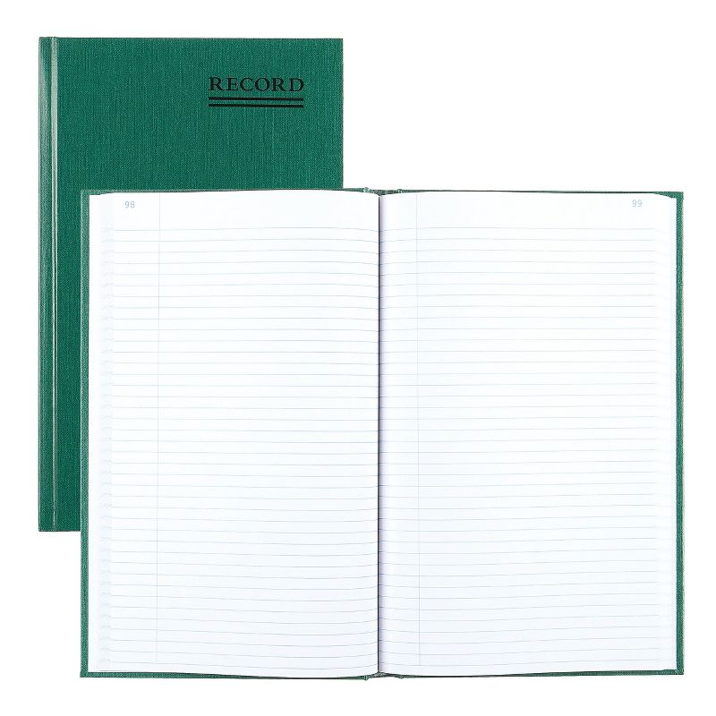 National Emerald Series Account Book Green Cover 500 Pages 12 1/4 x 7 1/4 56151