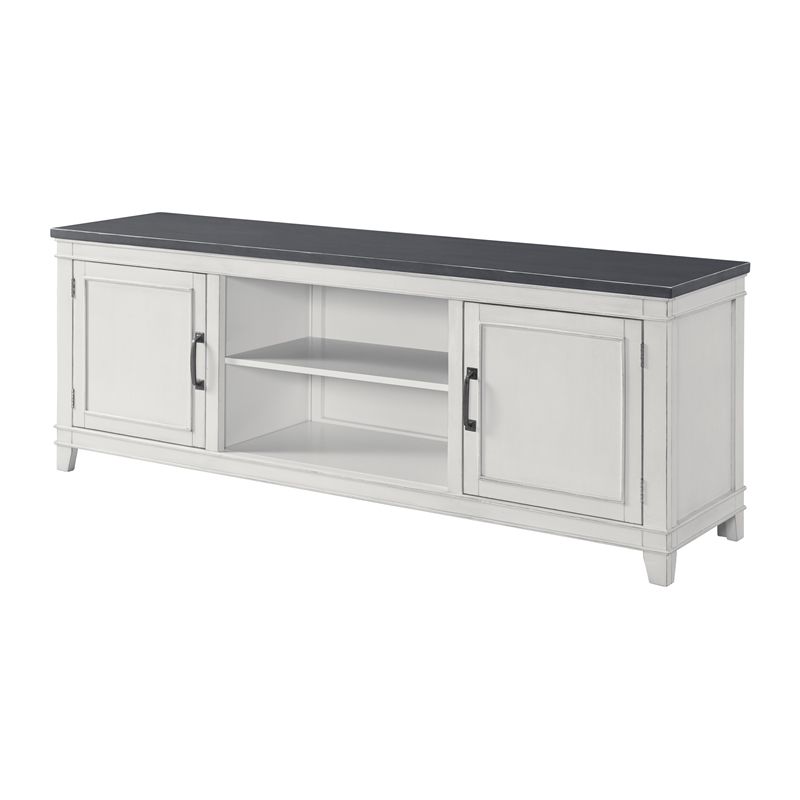 Del Mar 70" TV Stand White and Gray - Martin Svensson Home