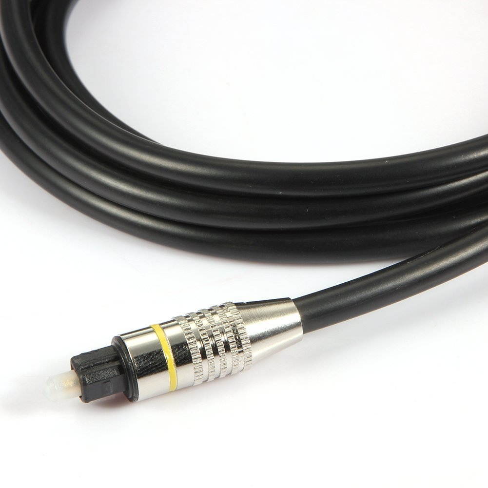 Optical Digital Audio Cable Home Theater Fiber Optic Toslink Male to Male Cable Nickel plated by Cable Empire (10 Feet)