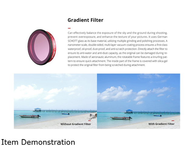 Pgytech P-11B-021 Accessory Action ND-PL Filter Gradient Set - Professional