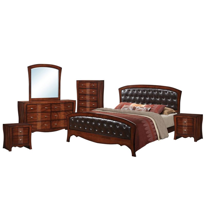 Queen Bungalow Bedroom Set Medium Brown - Home Styles