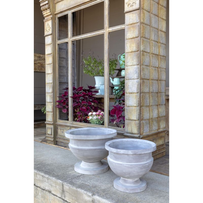 Park Hill Collection Metal Prairie House Planters Set of 2