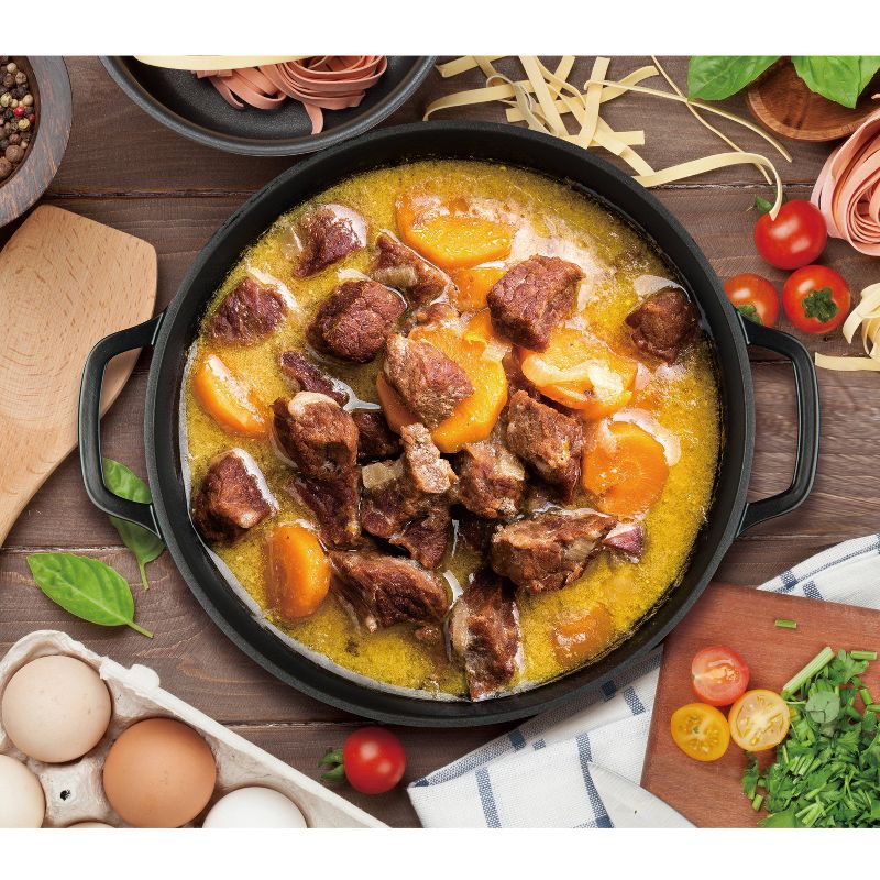 MasterPan 7qt Non-Stick Cast Aluminum Dutch Oven Casserole Black