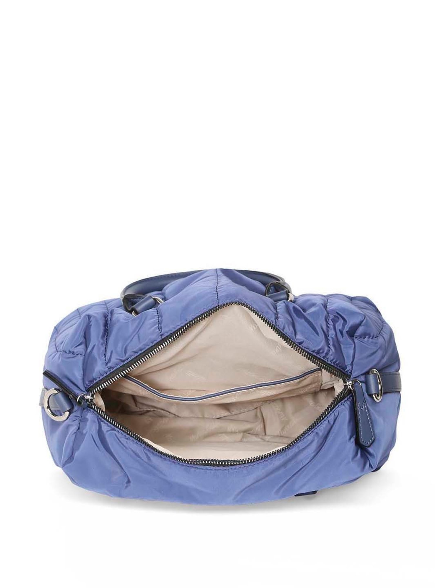 Marina Galanti Blue Quilted Medium Bowler Bag