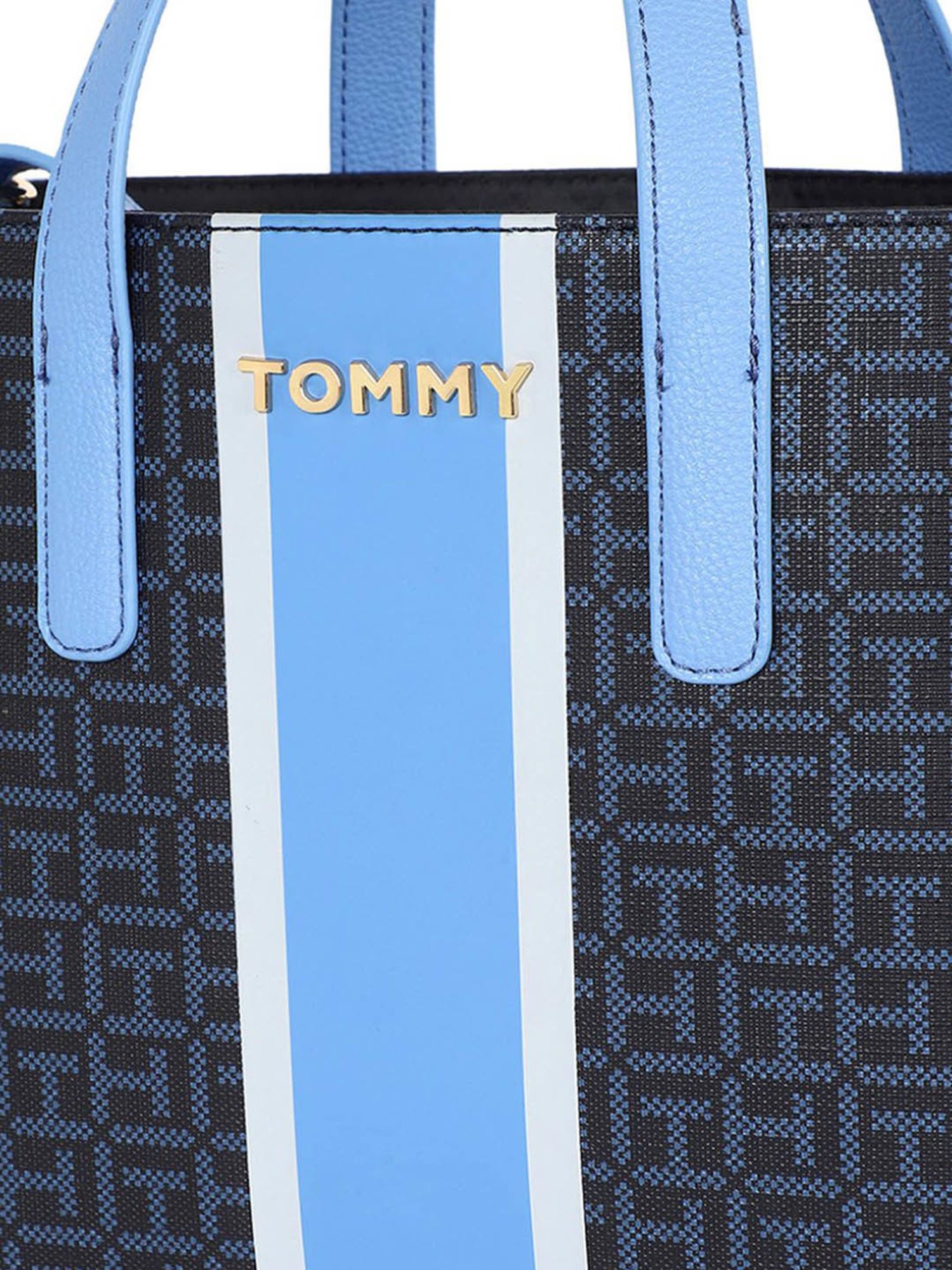 TOMMY HILFIGER Blue JOCELYN II Logo Bowler Bag