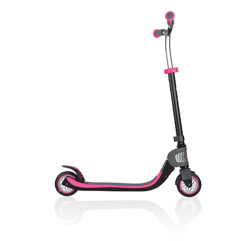 Globber Flow 125 Foldable Kick Scooter - Black/Pink