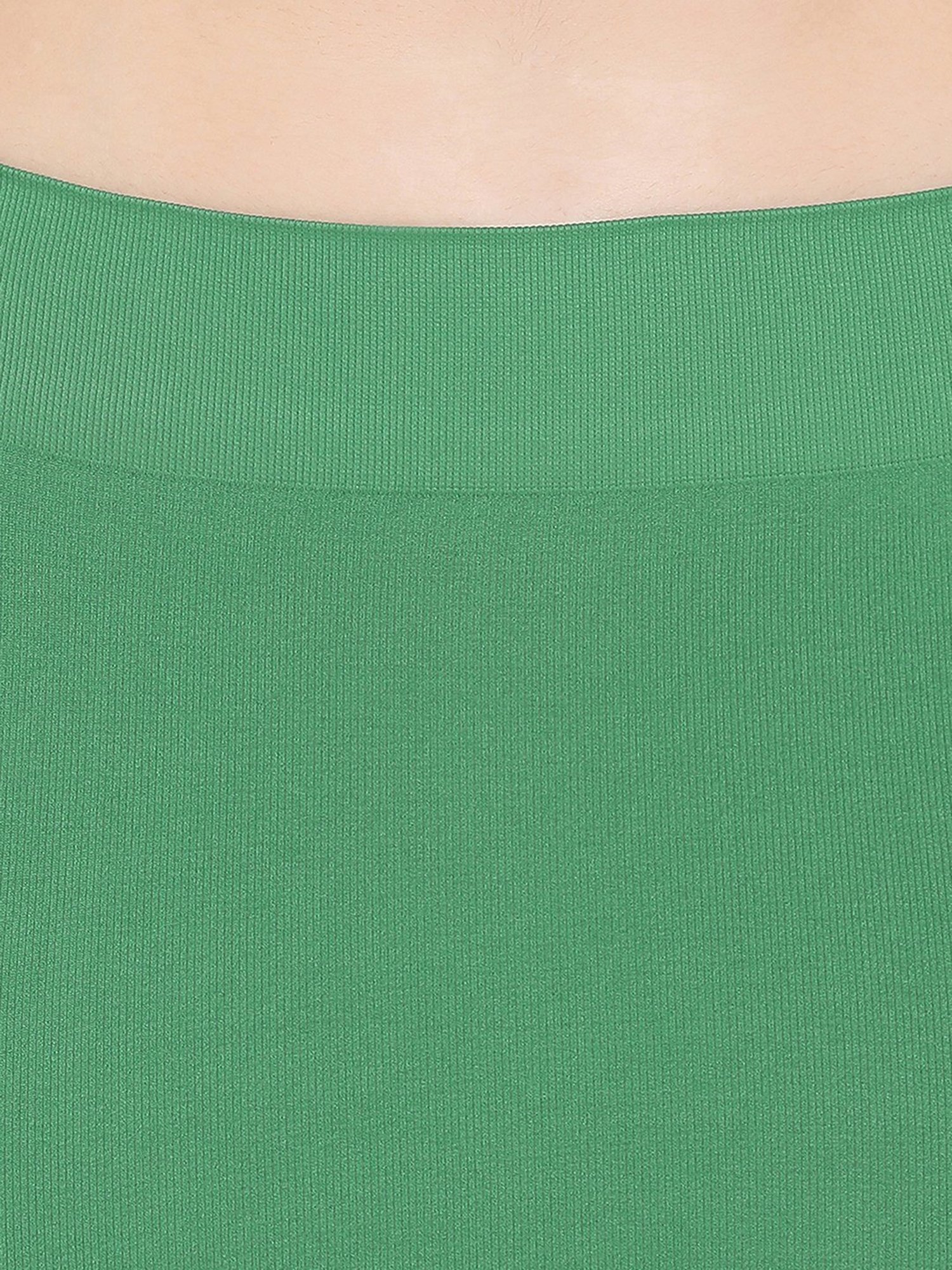 Clovia Green Plain Saree Shapewear