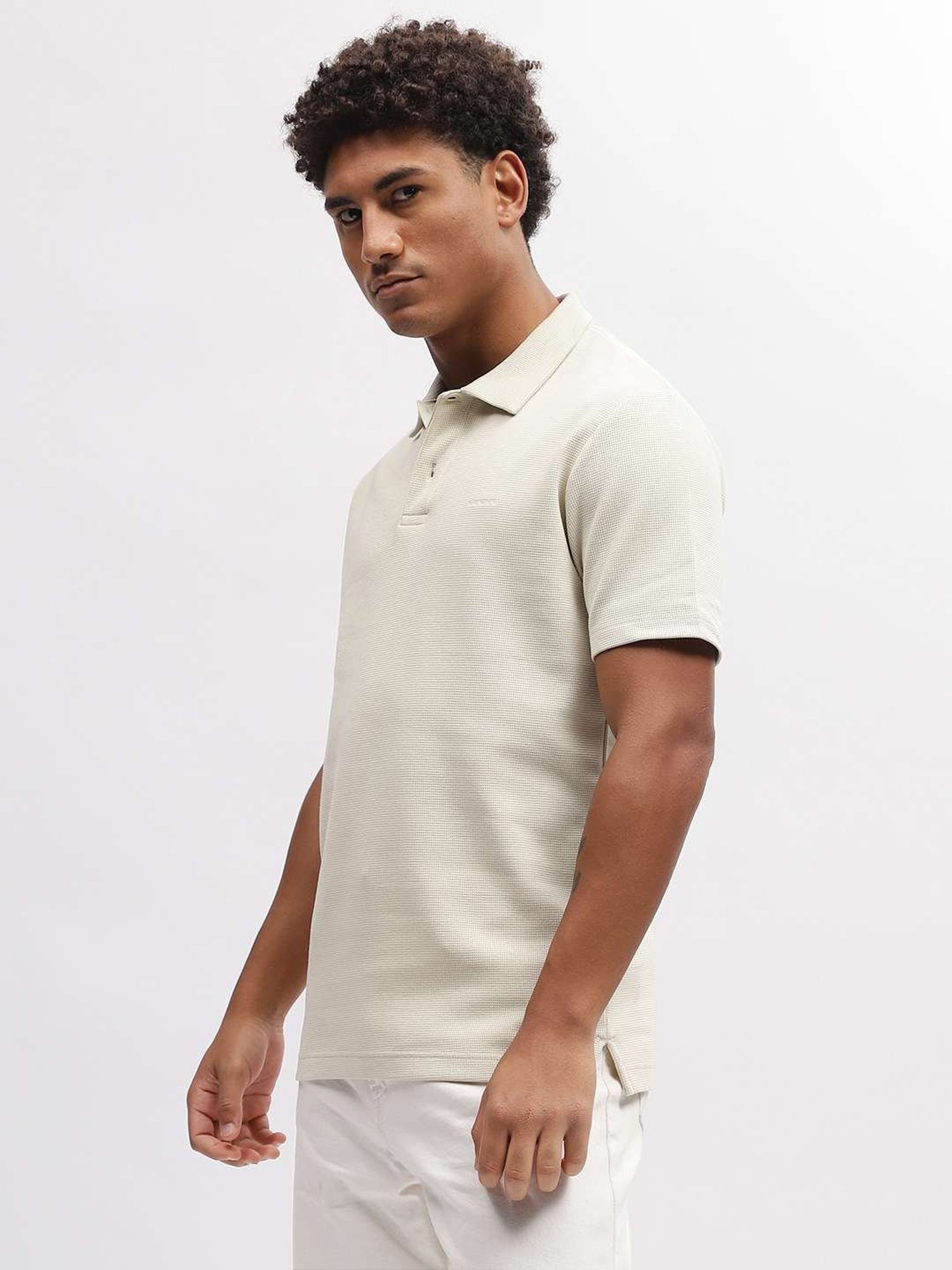 GANT Solid Polo Neck Regular Fit T-Shirt