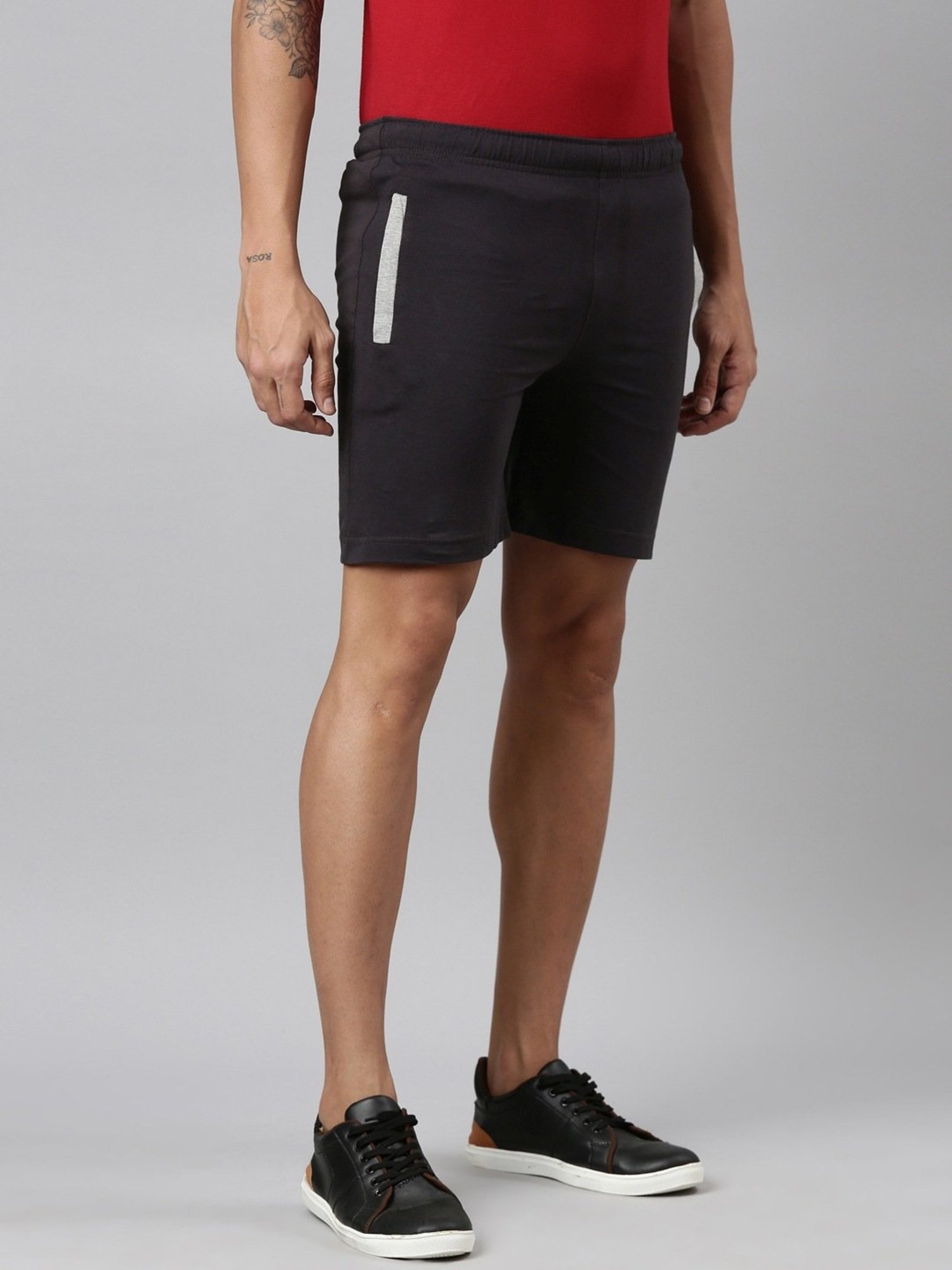 Dixcy Scott Maximus Grey Cotton Regular Fit Shorts
