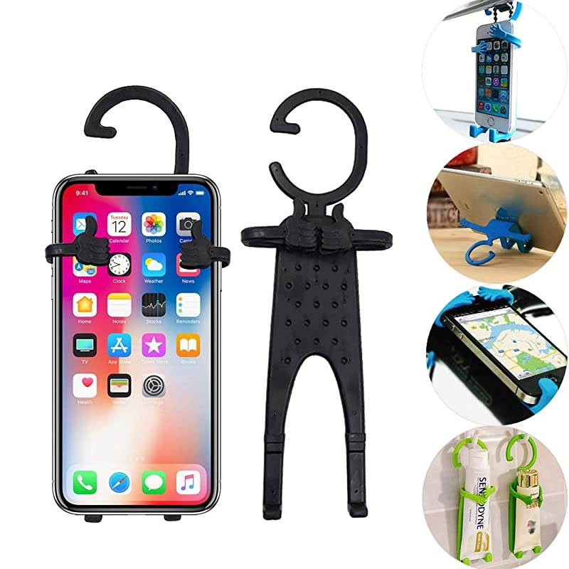 Flexible Cell Phone Holder Hands-Free Universal Car Mount,GPS Navigation Battery Charging Desktop Stand (2 Packs Green)