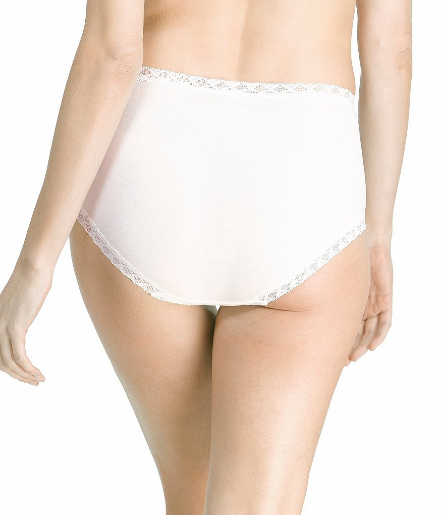 Natori Bliss Pima Cotton Brief Lace Trim Panty