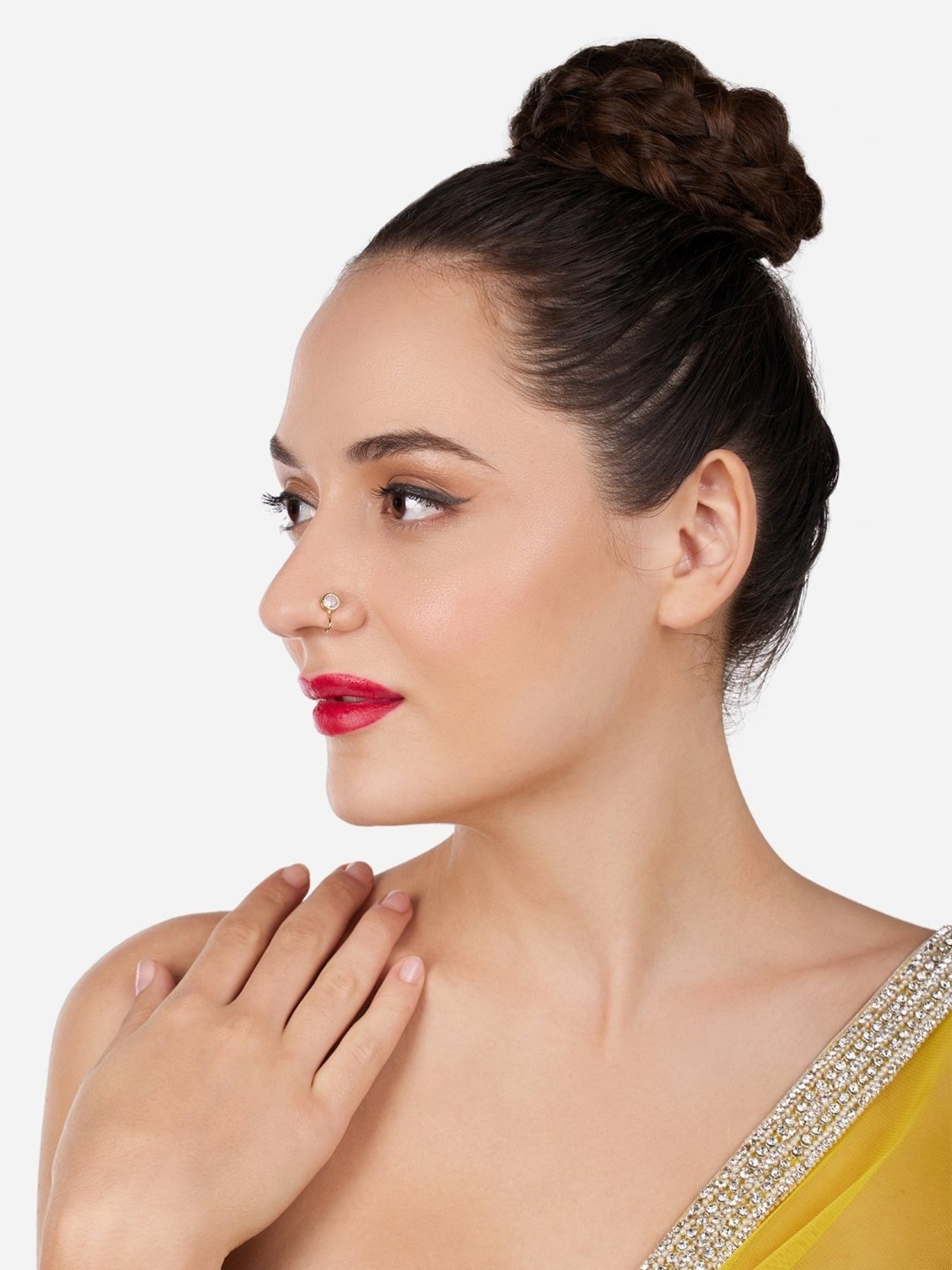 Teejh Aahna Silver Nose Ring