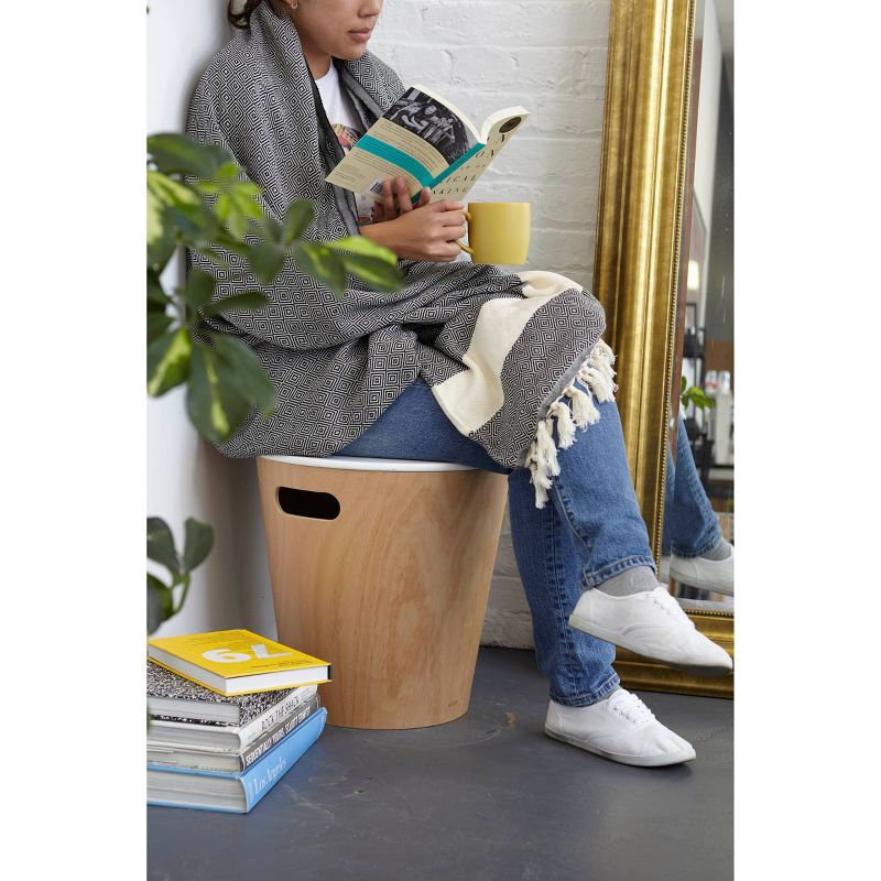 Woodrow Storage Stool Wood - Umbra