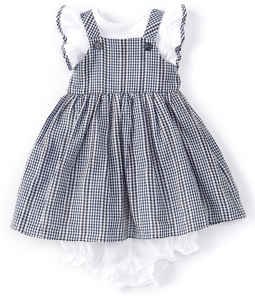 Peek Baby Girls 3-24 Months Long-Sleeve Embroidery Floral Print Babydoll Top & Pant Set