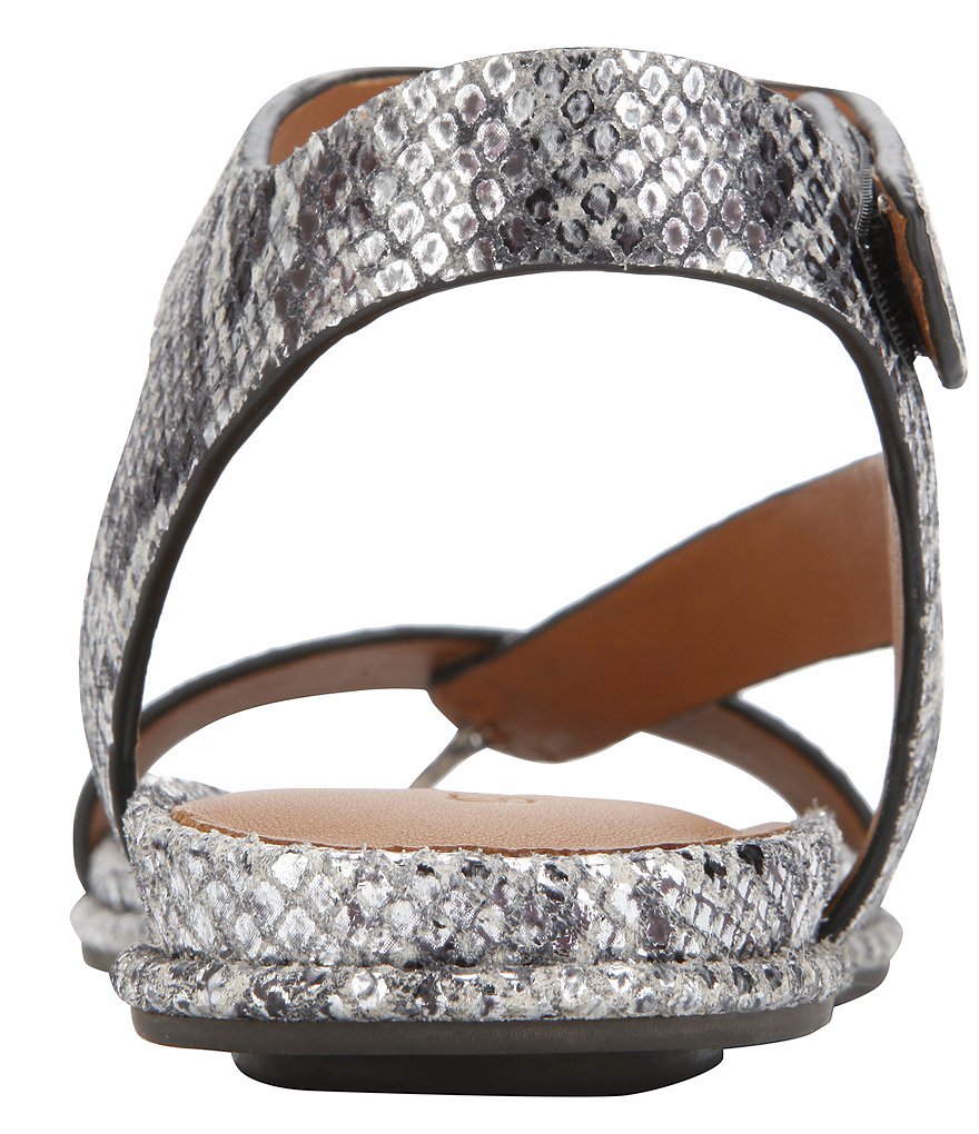 Gentle Souls Lark Snake Print Leather Sandals