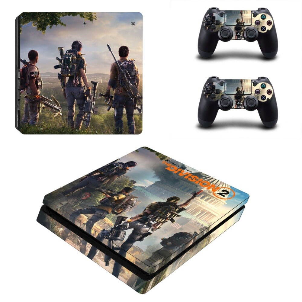 The Division 2 PS4 Slim Stickers Play station 4 Skin Sticker Decals For PlayStation 4 PS4 Slim Console and Controller Skin