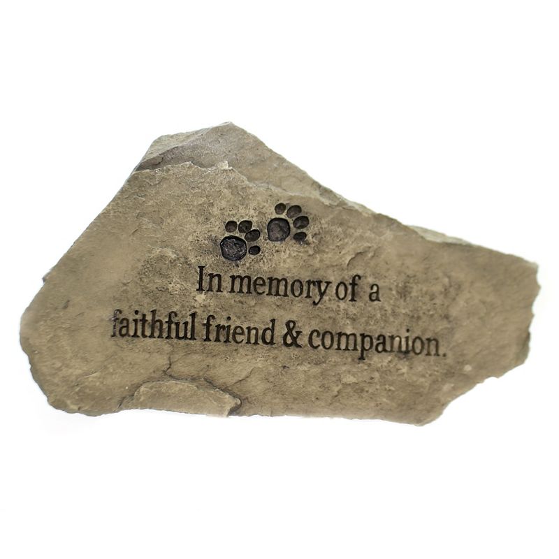 Home & Garden Faithful Companion Garden Stone Canine In Memory Of Evergreen Enterprises Inc  -  Outdoor Sculptures And Statues