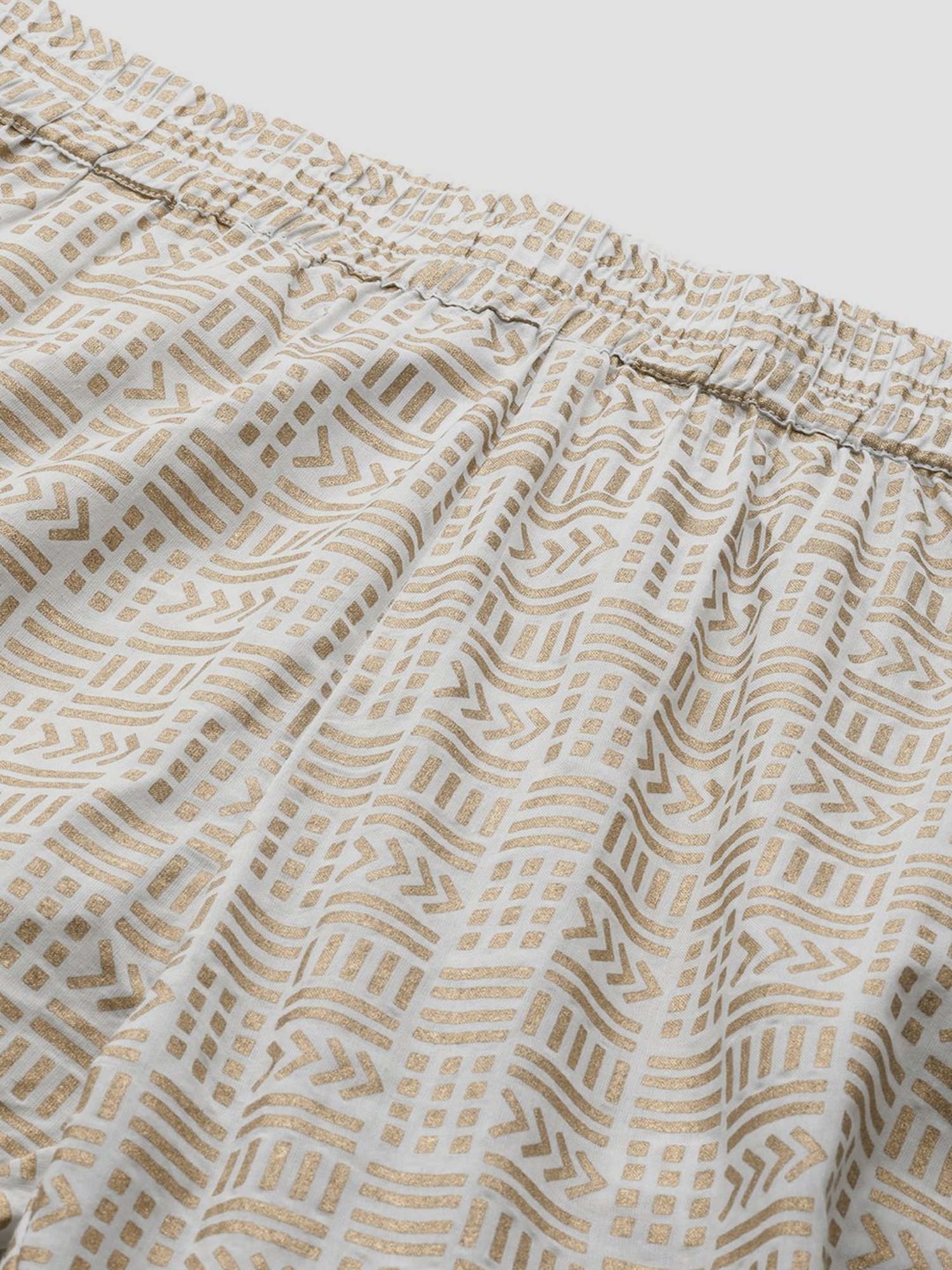 KSUT White Printed Pants