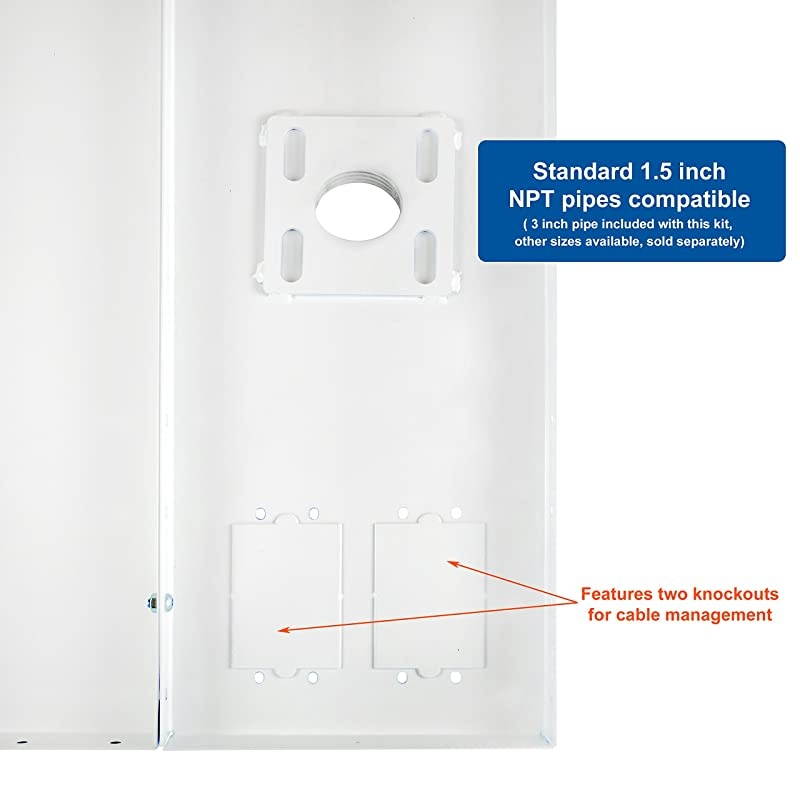 QGPROPMSCA2W ProAV Suspended Ceiling Adapter for 15quot Npt Threaded Pipe Projector Accessory