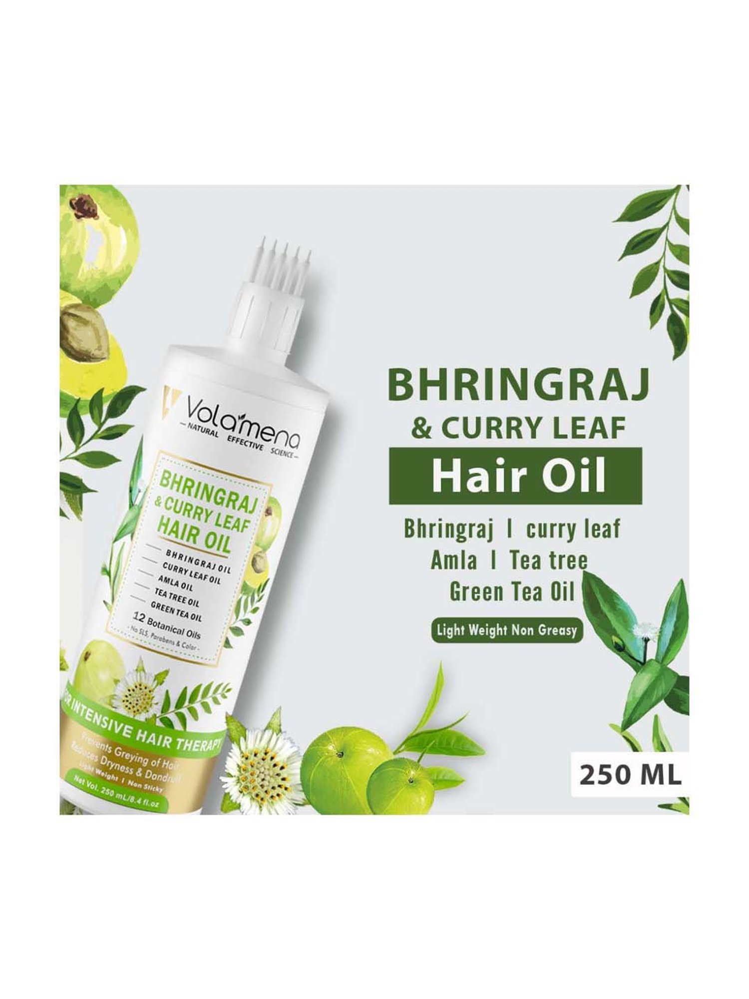 Volamena Bhringraj & Curry Leaf Hair Oil - 250 ml