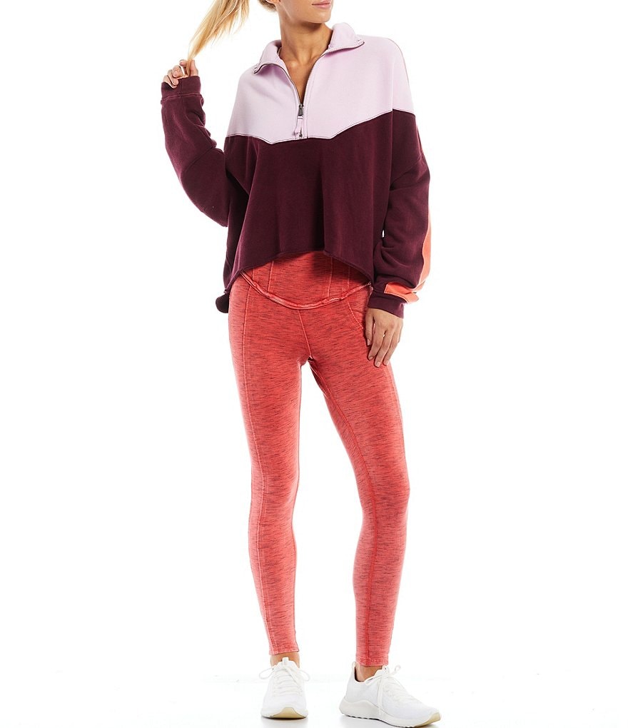 Splendid Knit Zip Up Drawstring Hoodie