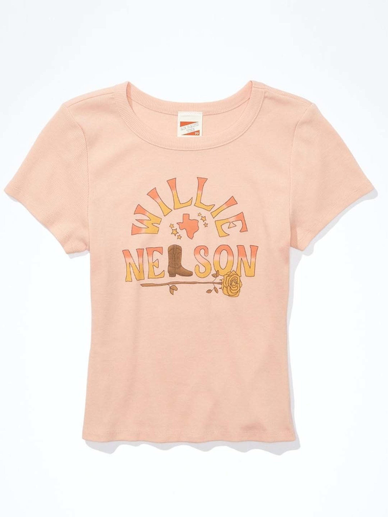 American Eagle Outfitters Pink Printed T Shirt