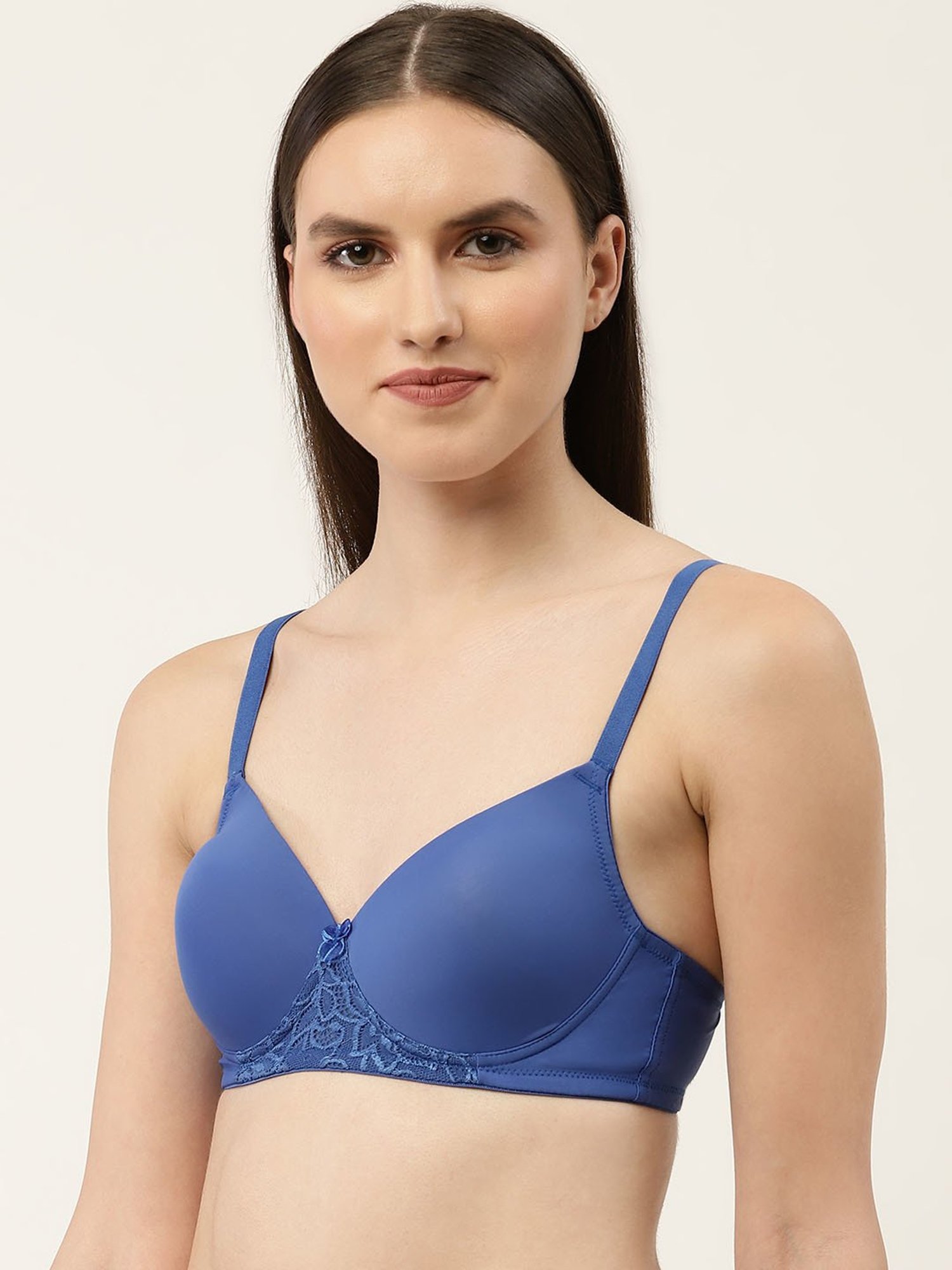 Leading Lady Blue Full Coverage T-Shirt Bra
