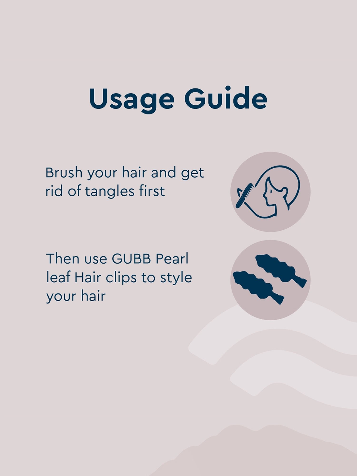 GUBB Pearl Leaf Hair Clips for Women - Pack of 2