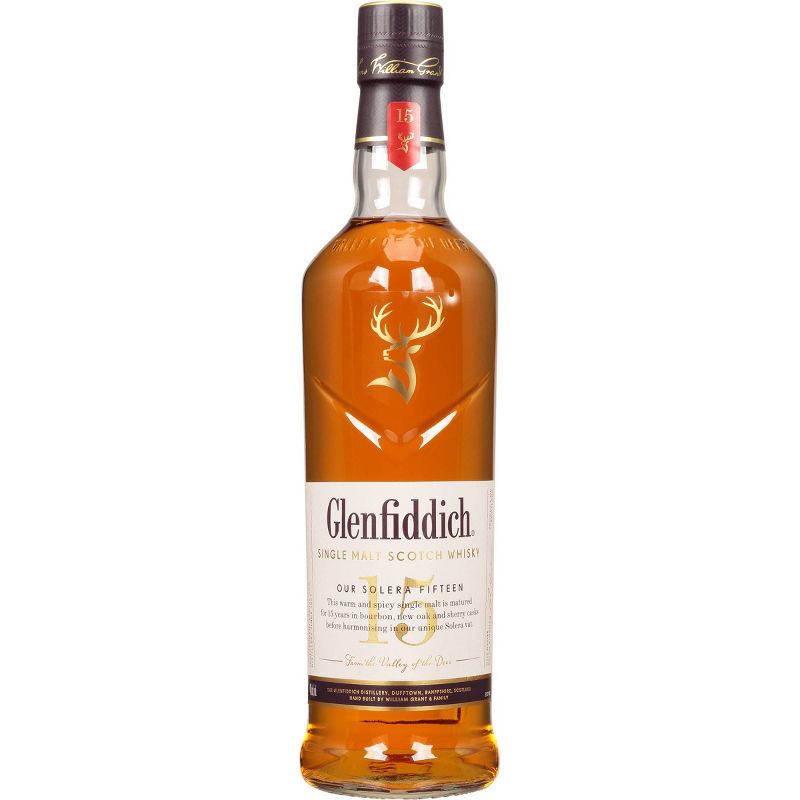Glenfiddich 15yr Solera Reserve Single Malt Scotch Whisky - 750ml Bottle