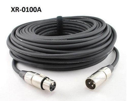 100ft Kirlin XLR Male to Female 20AWG OFC Microphone Audio Extension Cable