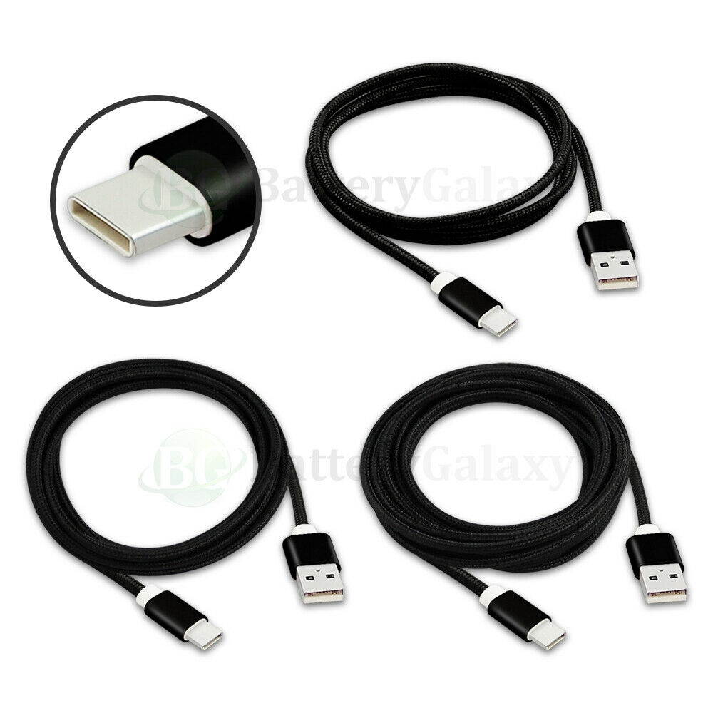 3 Pack for  Galaxy S8 S9 S10+ Note Fast Charging Type USB-C Charger Cable