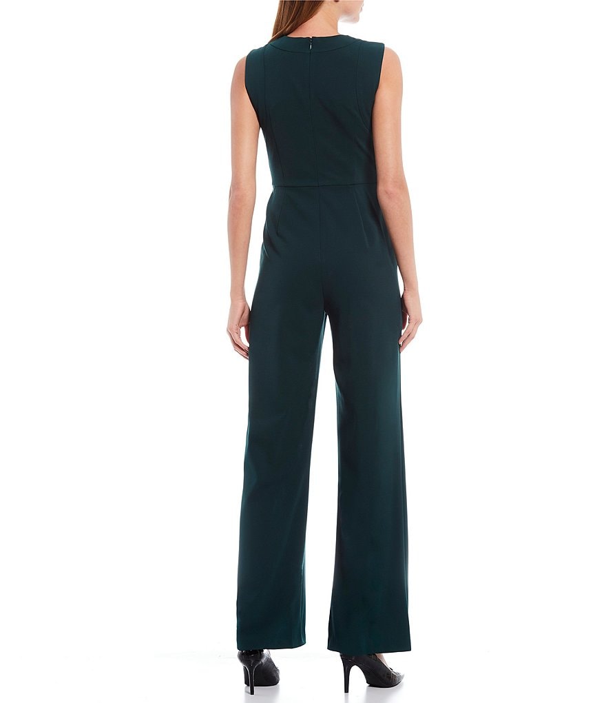 Ignite Evenings Foil Trim Asymmetric Cape Jumpsuit