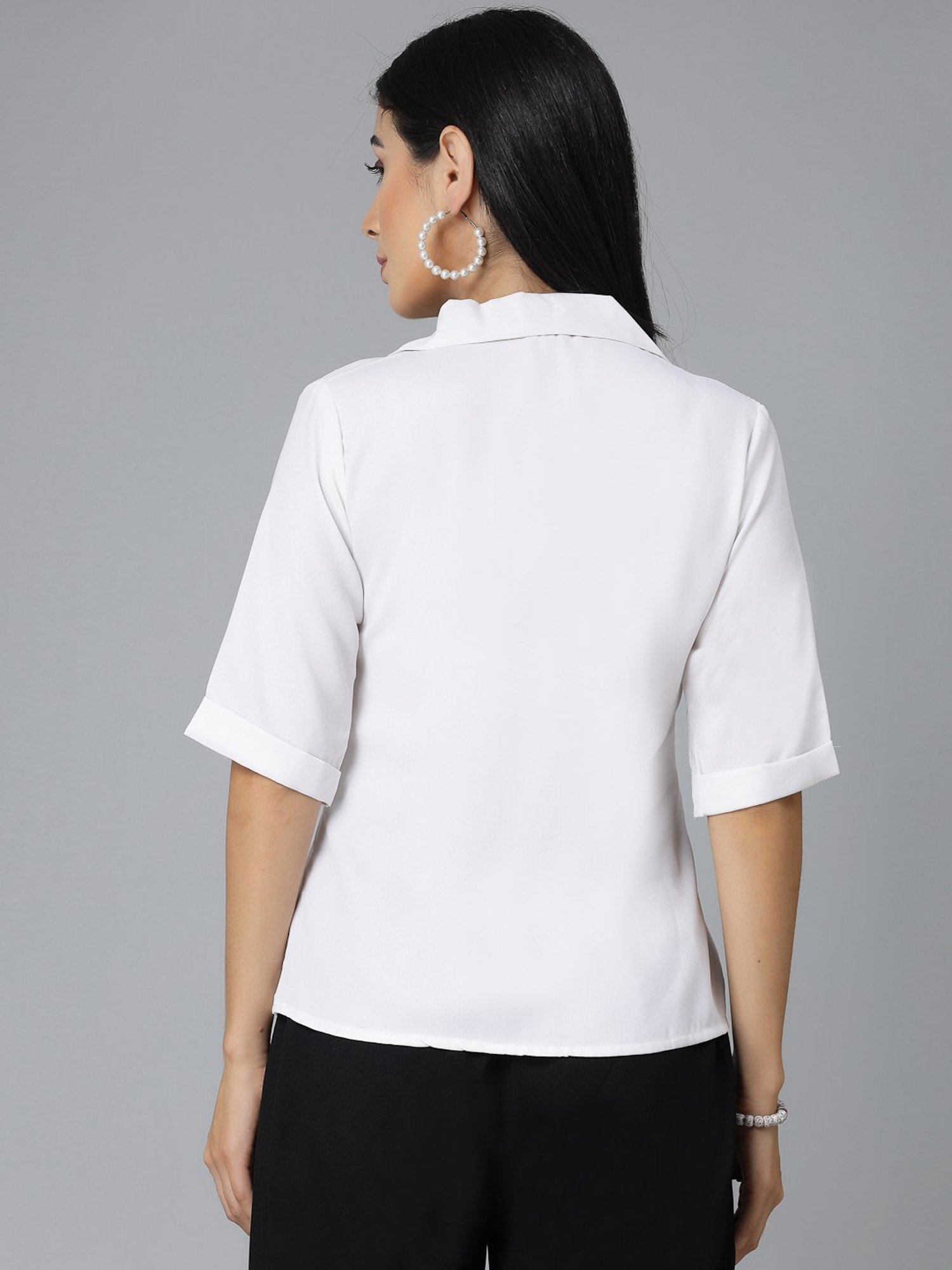 Style Quotient White Regular Fit Shirt