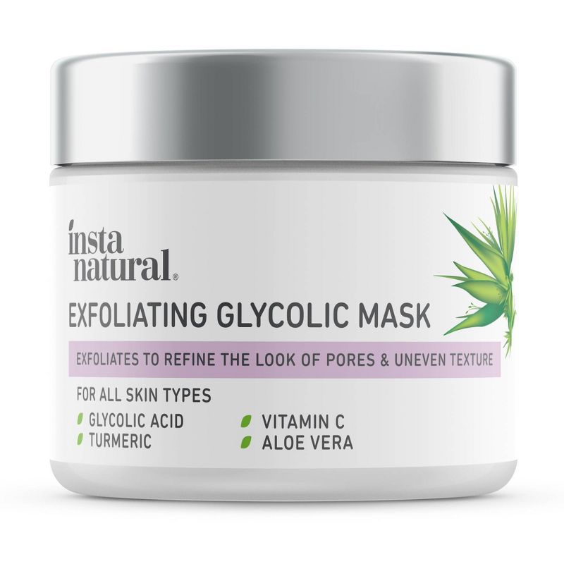 InstaNatural Exfoliating Glycolic Beauty Face Mask – 2oz