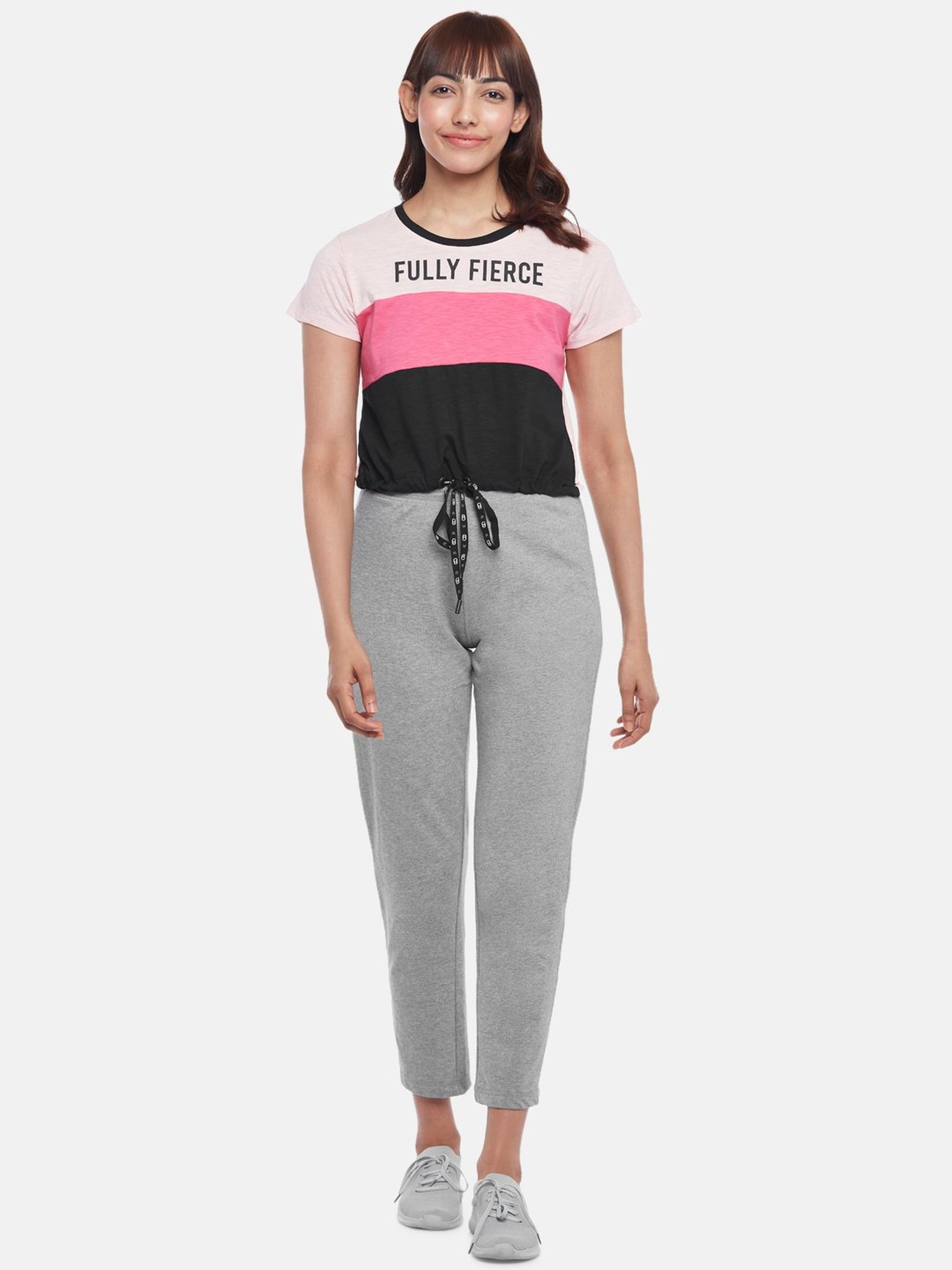 Ajile by Pantaloons Teal Green Cotton Joggers