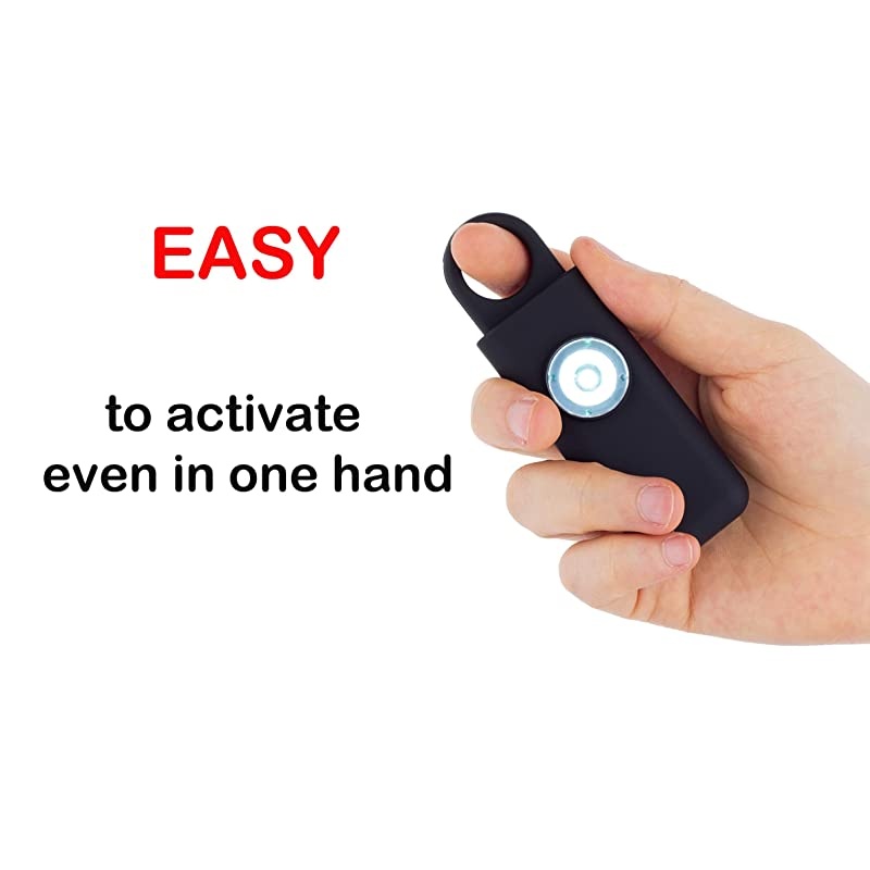 Personal Alarm for Women with pin, Loud Siren and Flashing Strobe Led Light, Patented Self Defense Siren. Security and ty Alarm for Seniors and Kids